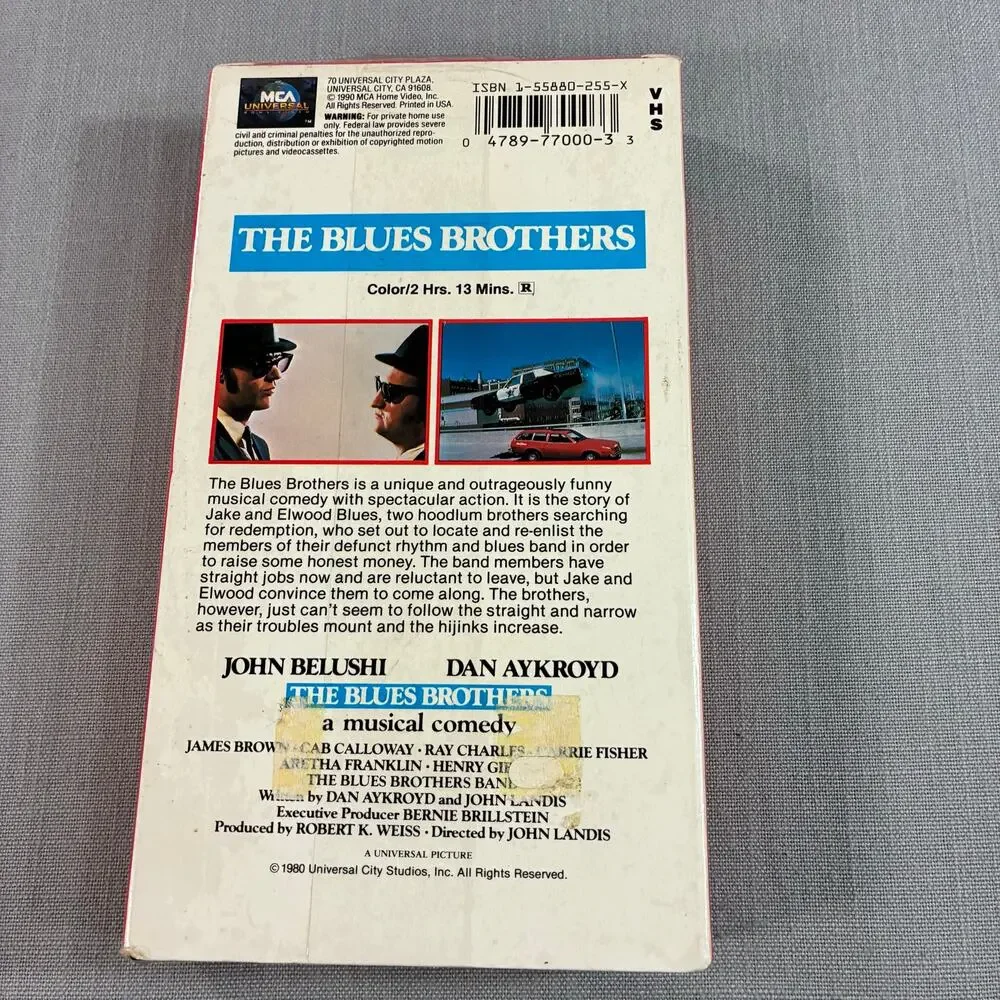 The Blues Brothers VHS Sealed New MCA Universal Dan Aykroyd John Belushi - Picture 4 of 6